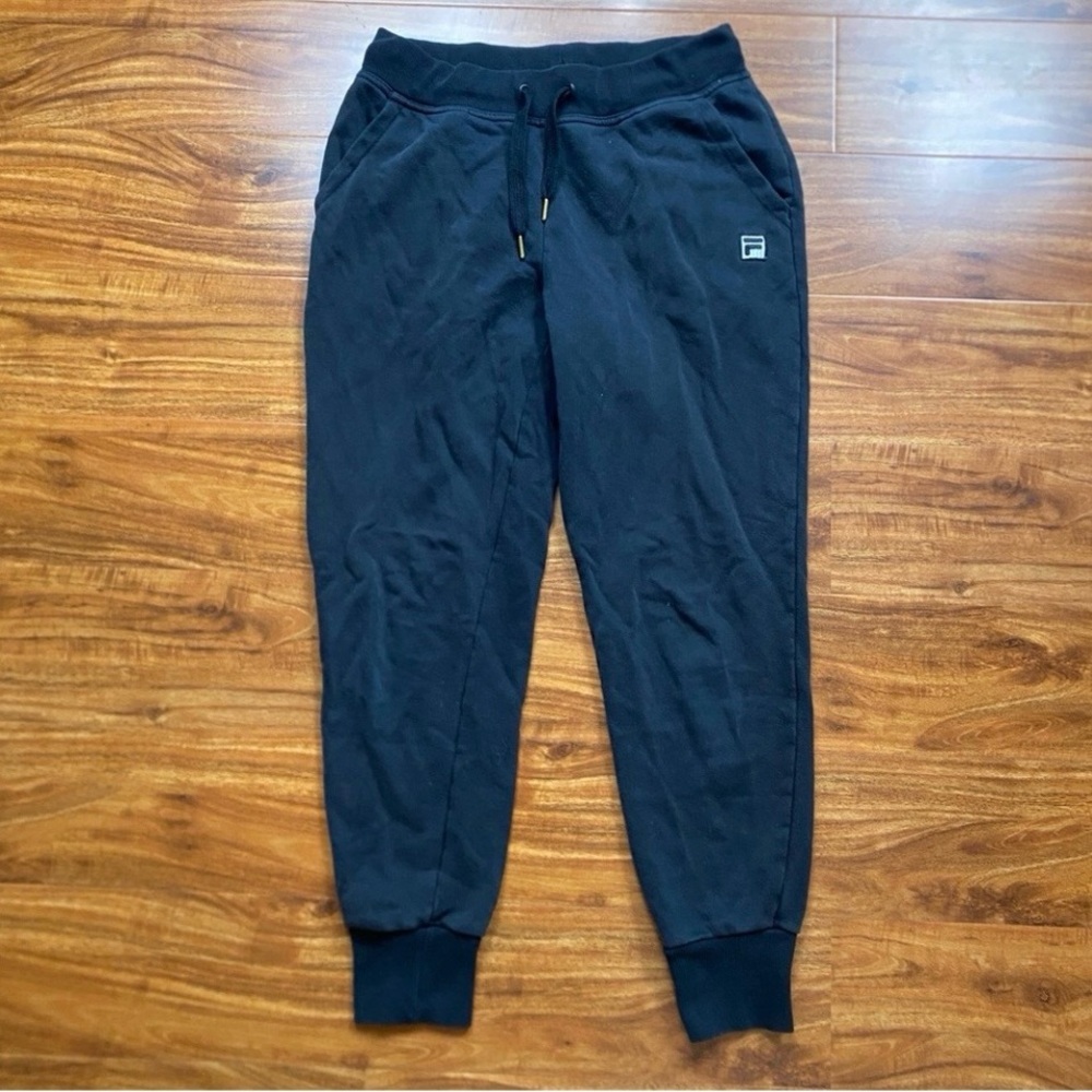 3/$25 Fila Women's Black Drawstring Sweatpant Jogger Size Small Activewear Gym